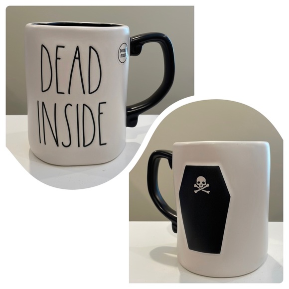 Bundle-Rae Dunn IF YOU’VE GOT IT, HAUNT IT Black Glossy Mug & DEAD INSIDE Mugs - Picture 3 of 3